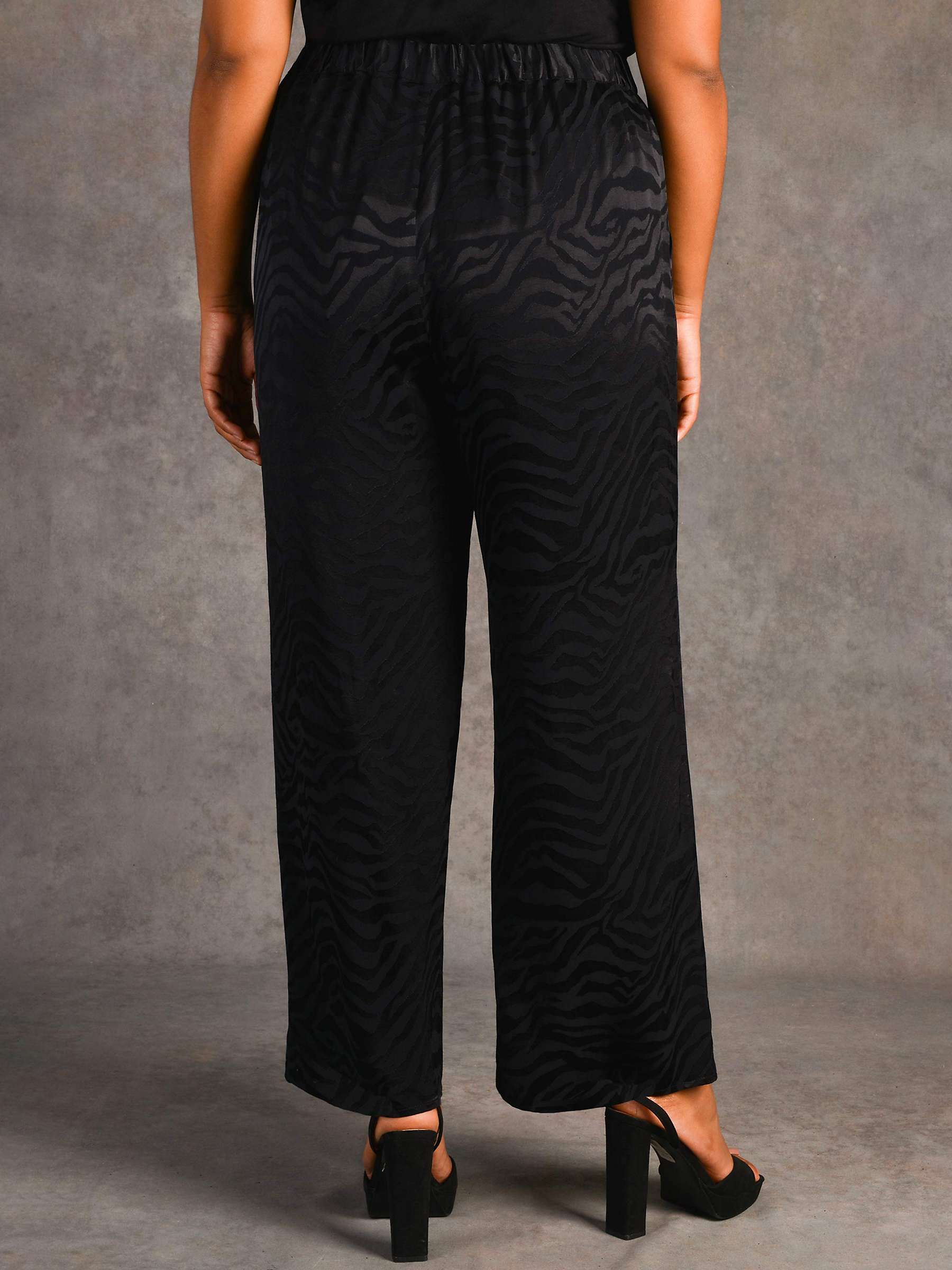 Buy Live Unlimited Zebra Jacquard Trousers, Black Online at johnlewis.com
