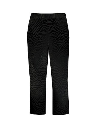 Live Unlimited Zebra Jacquard Trousers, Black