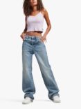 Superdry Organic Cotton Vintage Wide Leg Jeans, Houston Mid Vintage