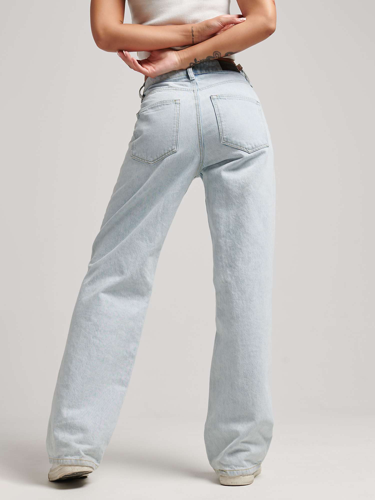 Buy Superdry Organic Cotton Vintage Wide Jeans Online at johnlewis.com