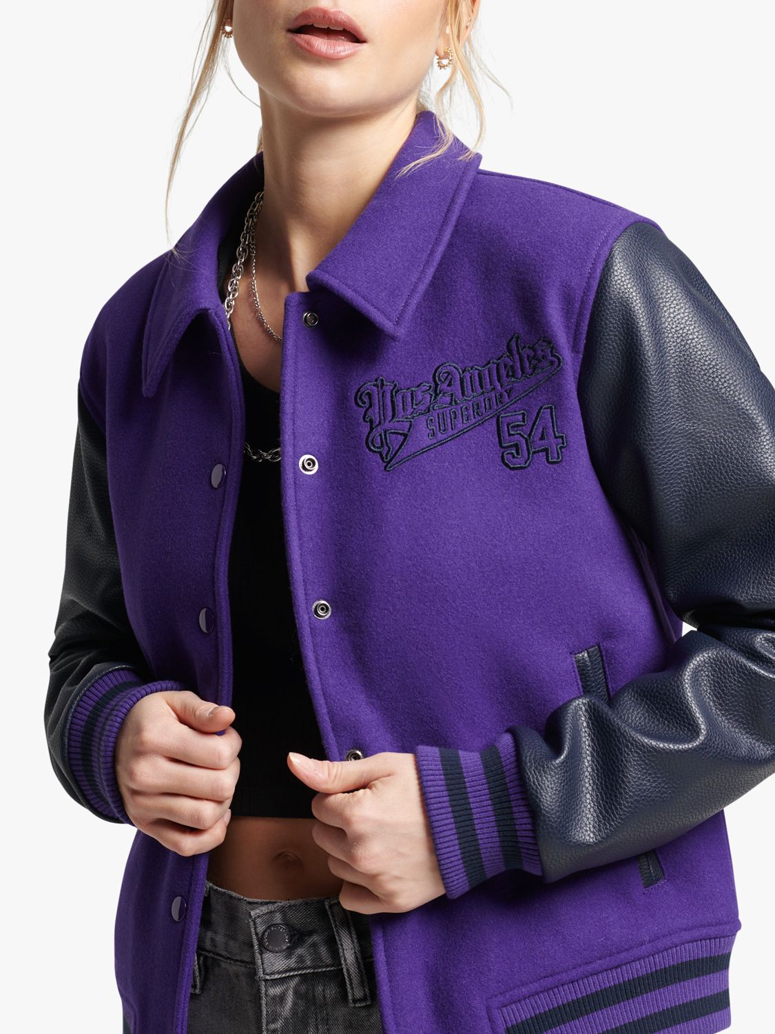 Superdry VARSITY - Blouson Bomber - winter purple/violet 