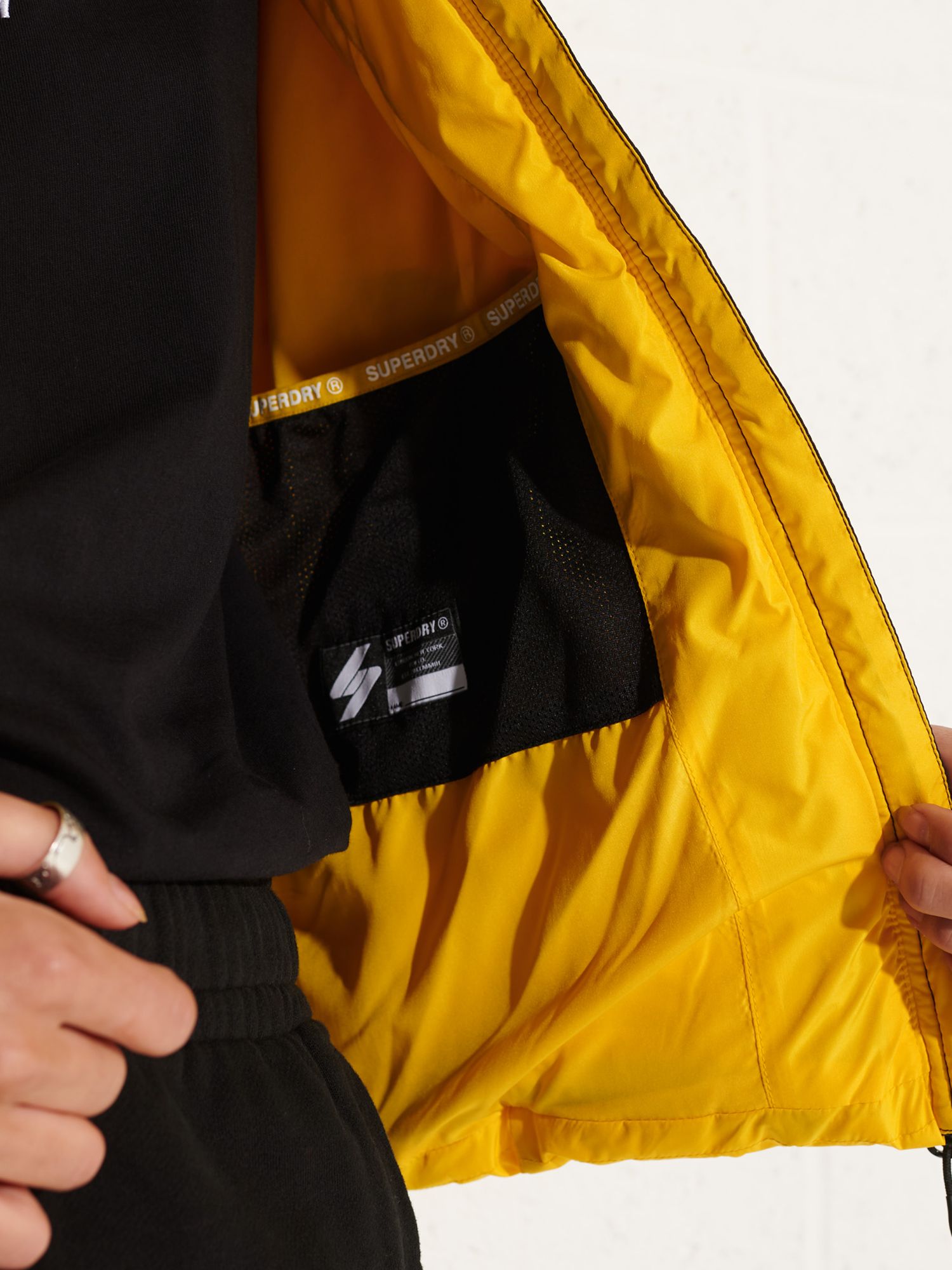 Superdry Hooded Spirit Sports Puffer Jacket, Nautical Yellow at John ...
