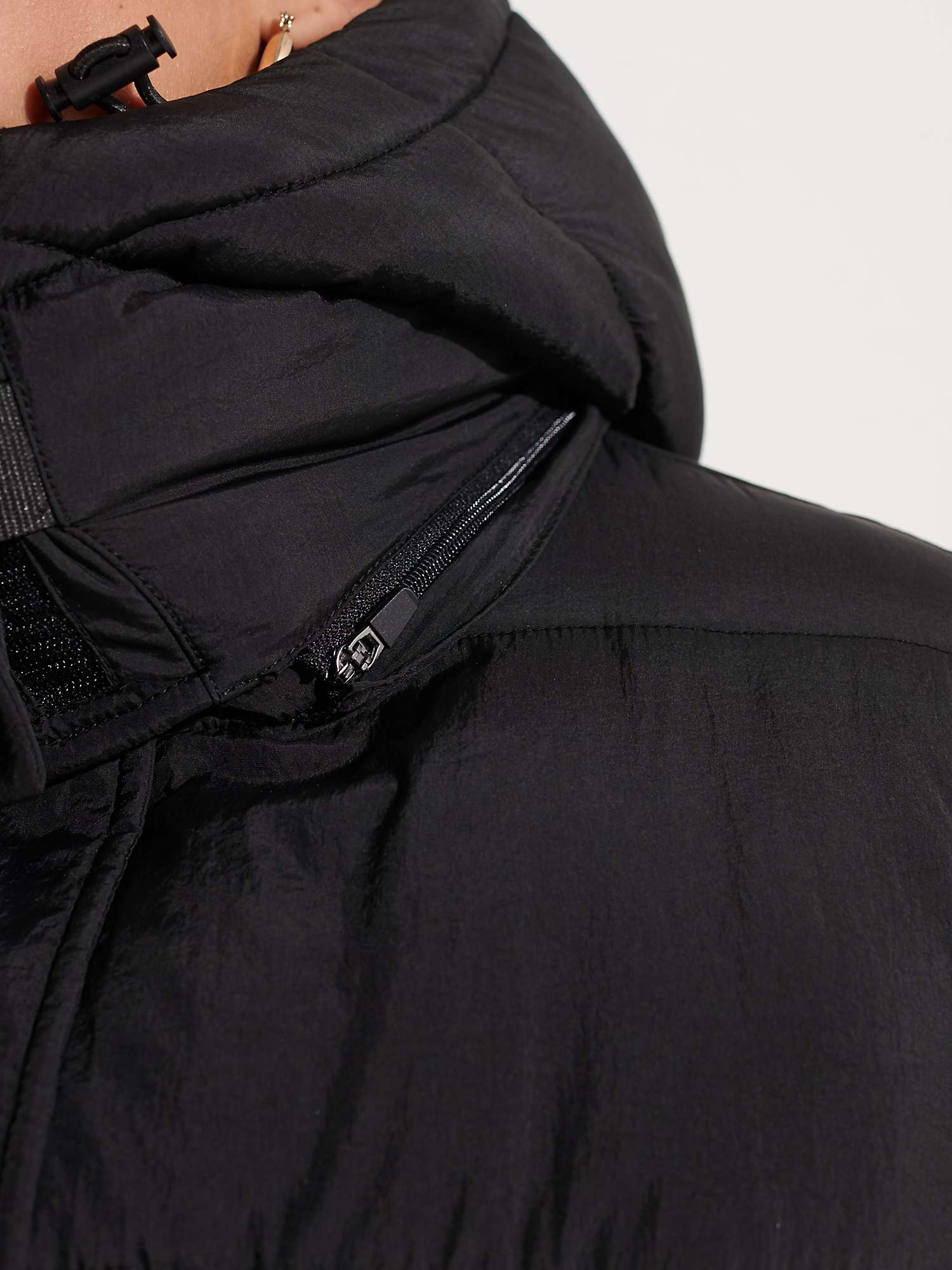 Superdry Expedition Cocoon Padded Coat, Black at John Lewis & Partners