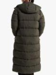 Superdry Touchline Longline Padded Coat, Khaki Grid