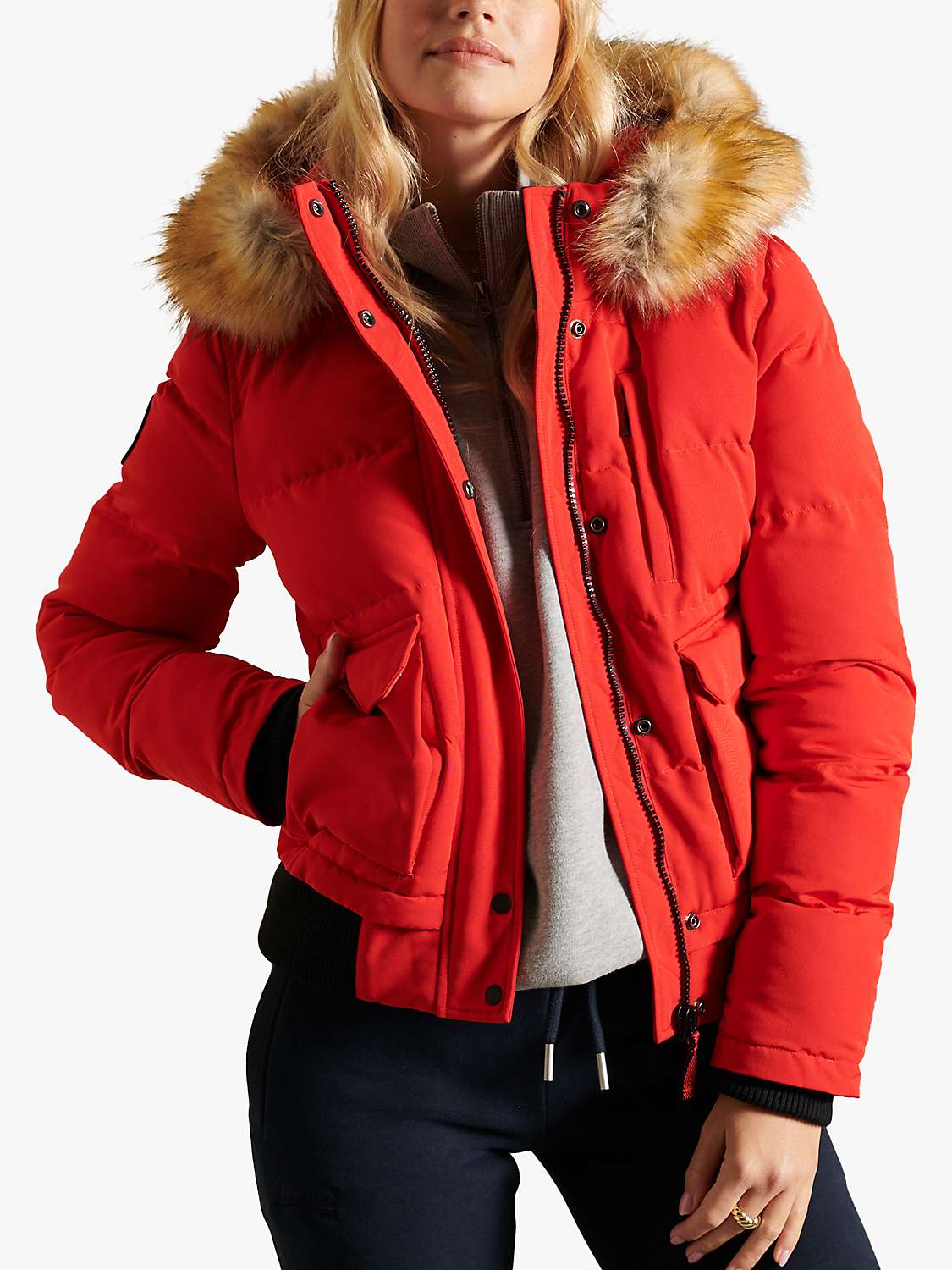 Buy Superdry Original & Vintage Everest Fur Bomber Jacket Online at johnlewis.com