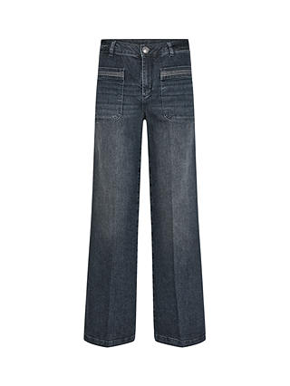 MOS MOSH Colette Regent High Waisted Flared Jeans, Dark Grey