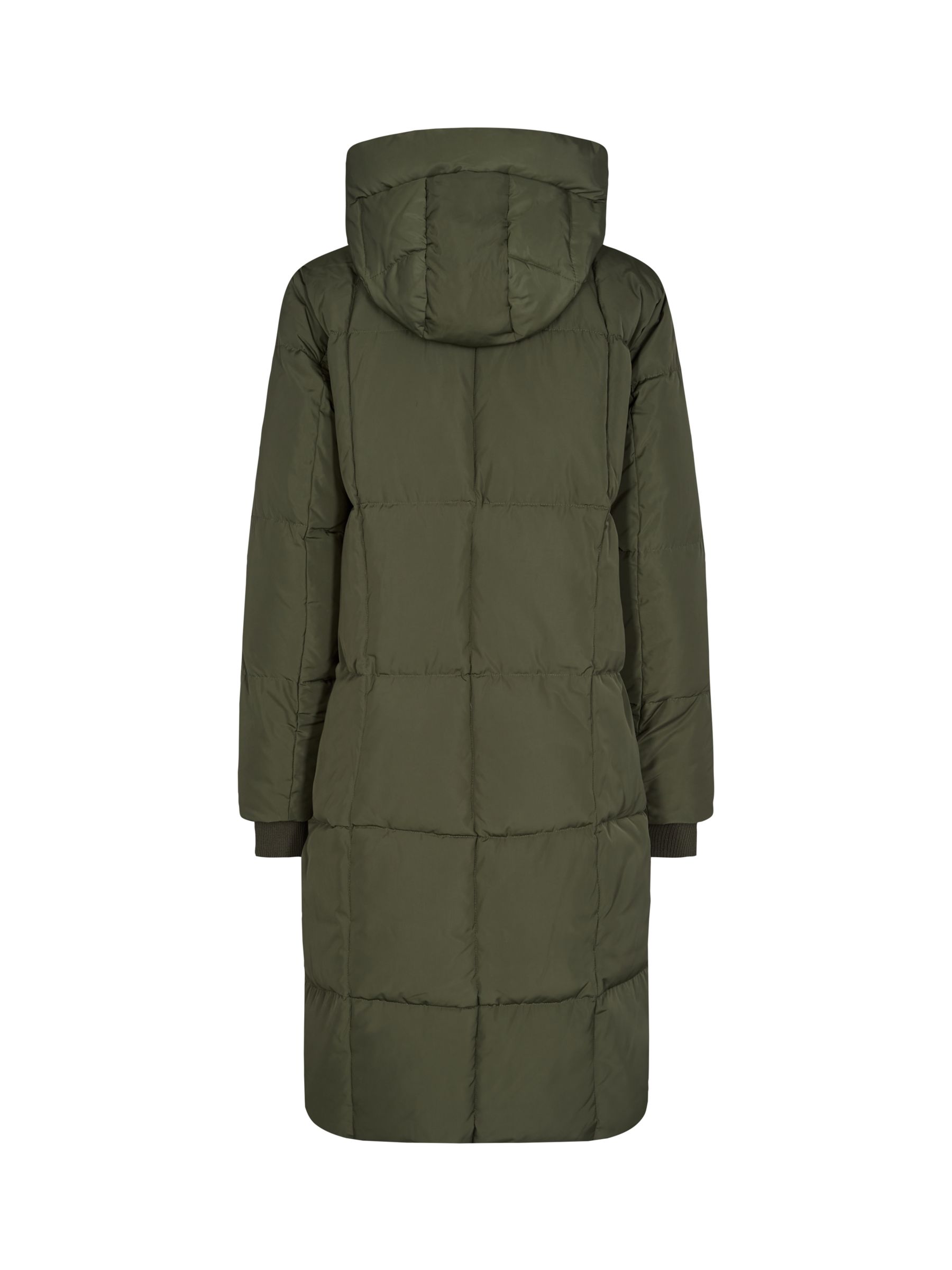 MOS MOSH Nova Puffer Down Hooded Coat, Forest Night at John Lewis ...