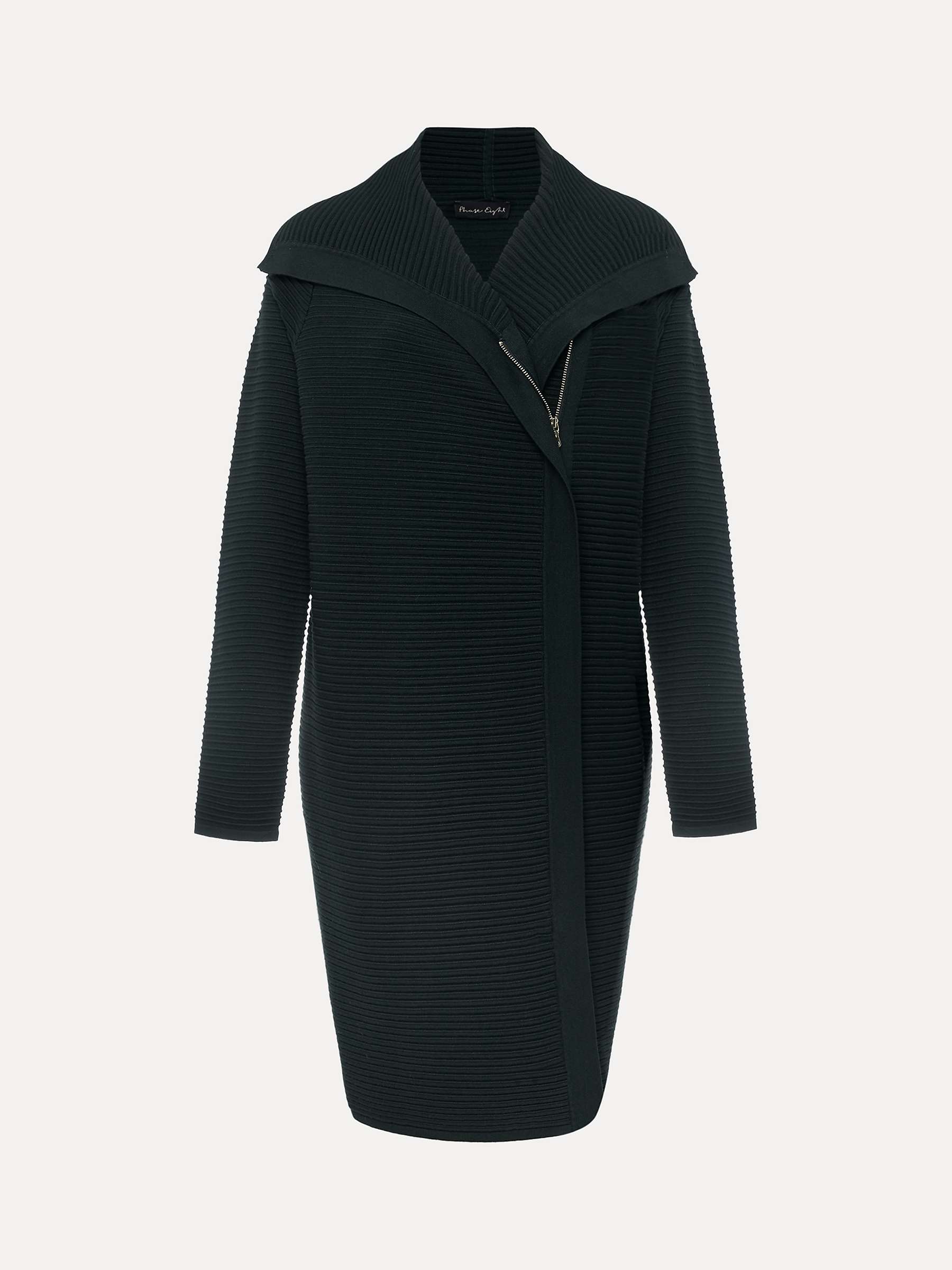 Buy Phase Eight Sophia Ribbed Coat, Forest Green Online at johnlewis.com