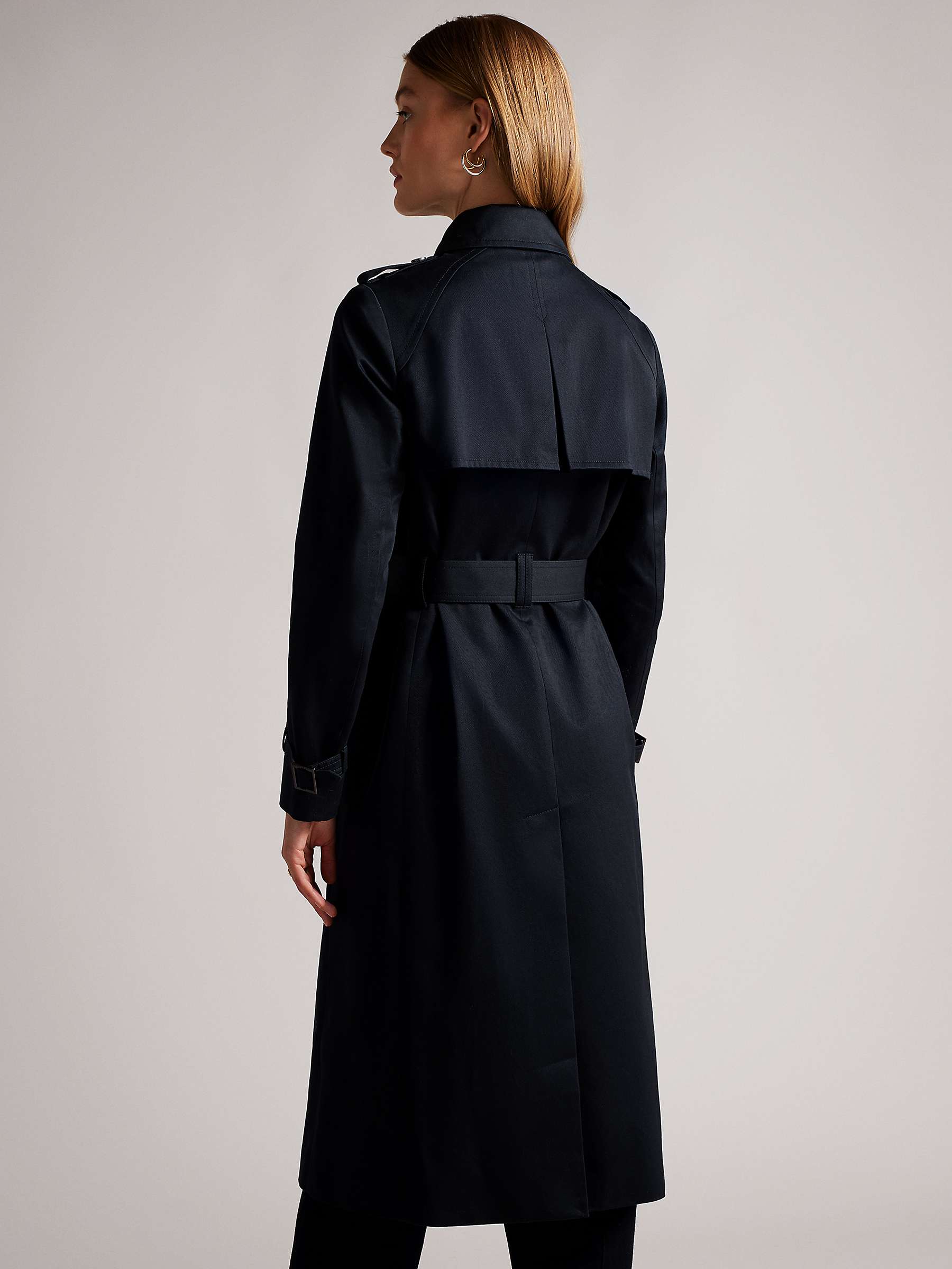 Buy Ted Baker Robbii Trench Coat, Navy Online at johnlewis.com