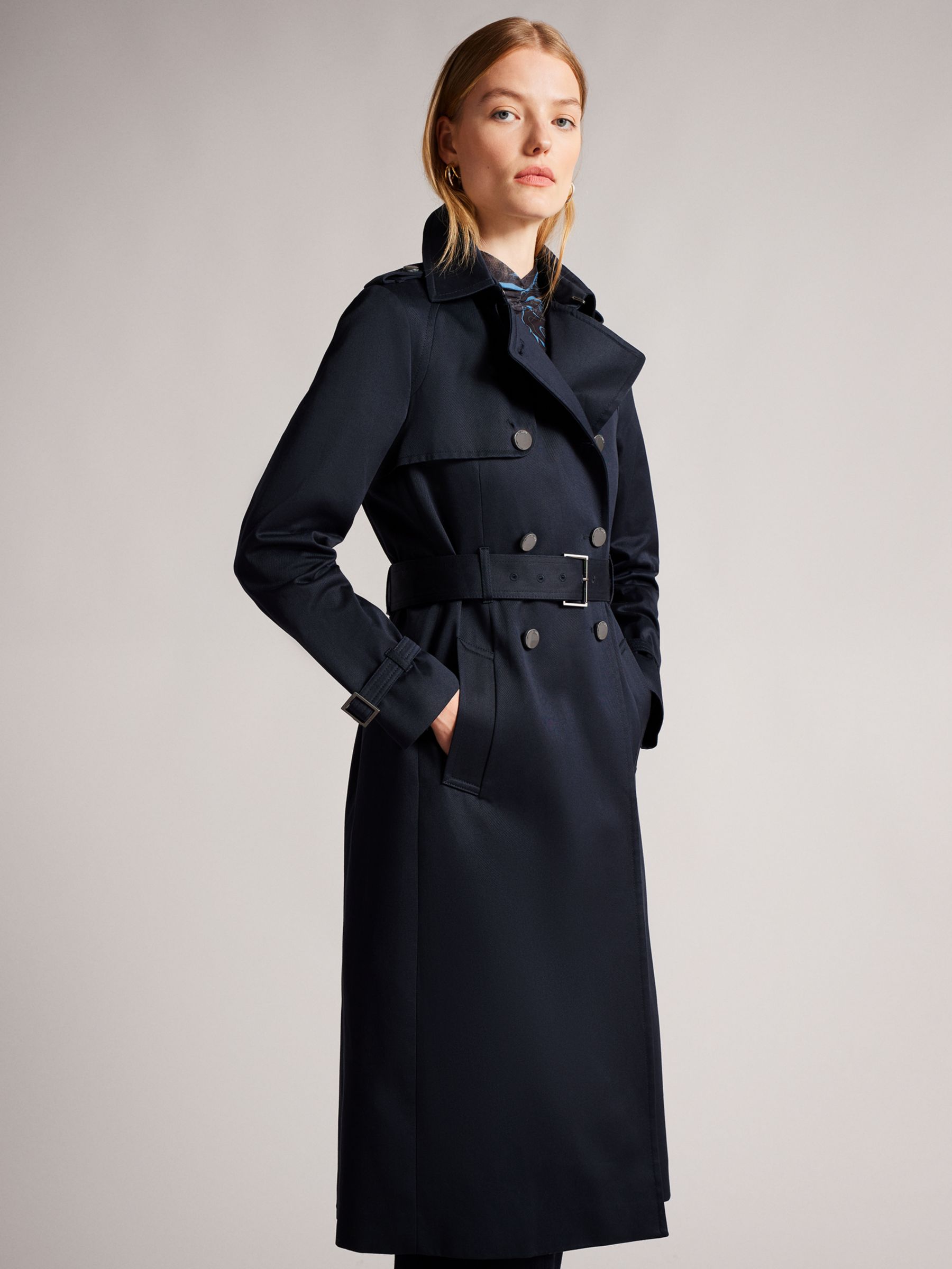 Ted Baker Robbii Trench Coat, Navy