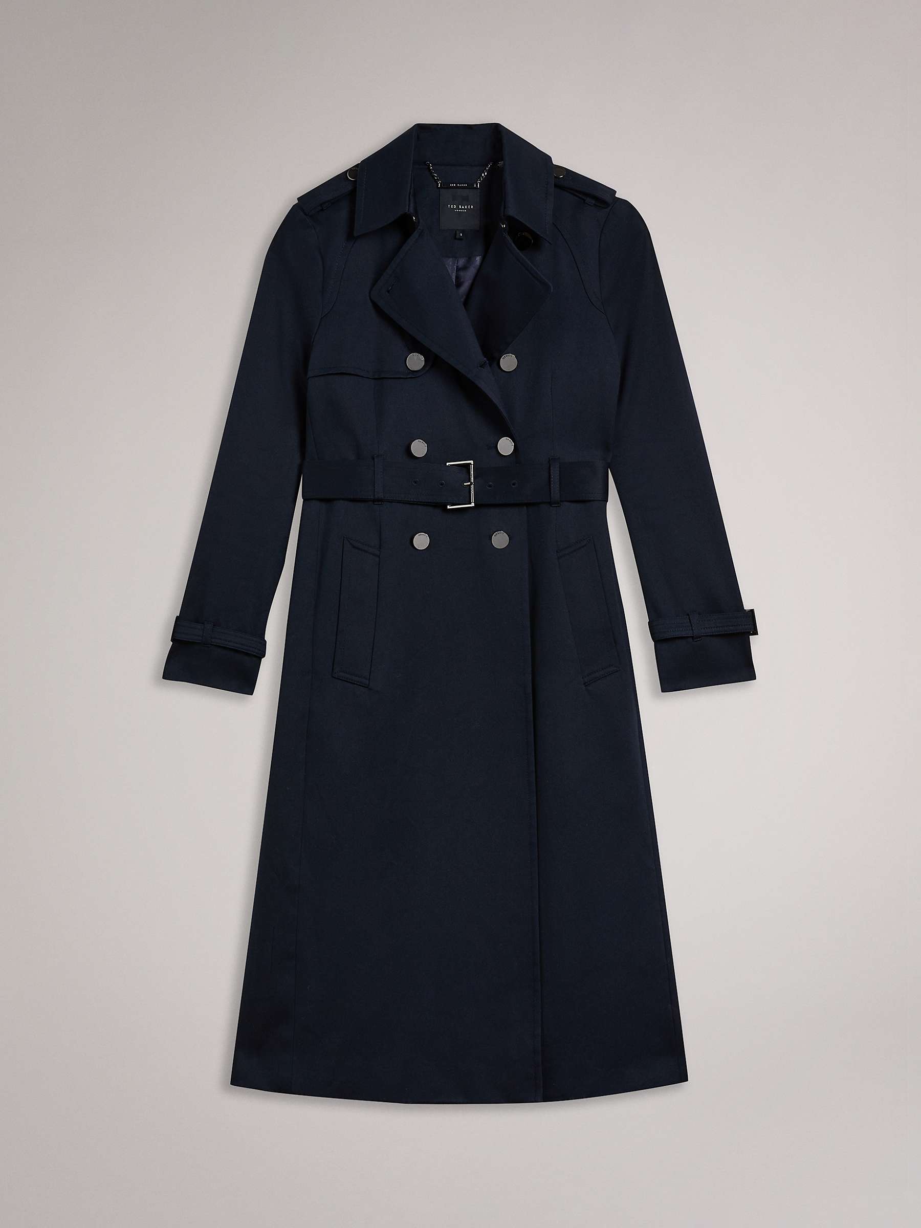 Buy Ted Baker Robbii Trench Coat, Navy Online at johnlewis.com