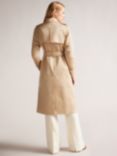 Ted Baker Robbii Double Breasted Trench Coat, Neutral, Neutral