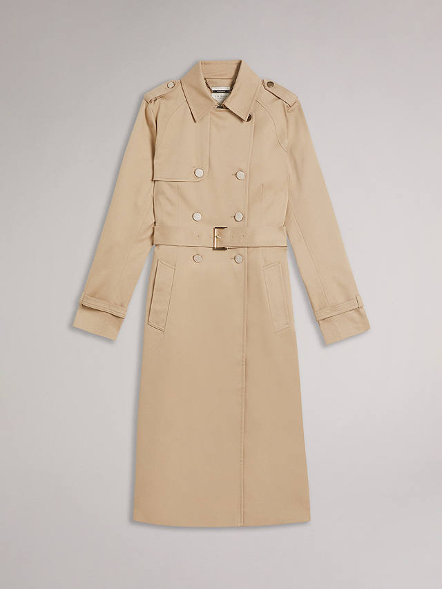 Ted Baker Robbii Double Breasted Trench Coat, Neutral