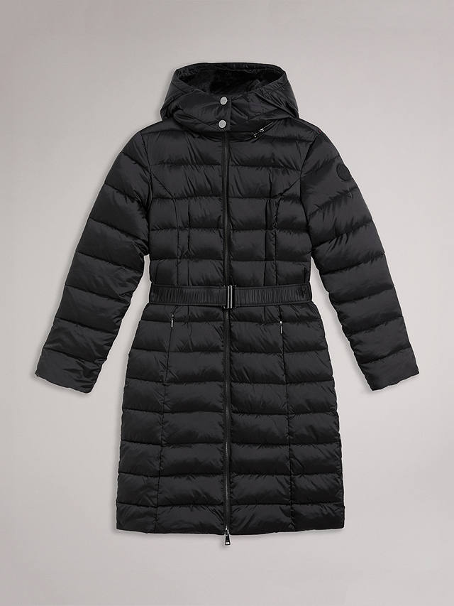Ted Baker Aliciee Longline Hooded Padded Coat, Black
