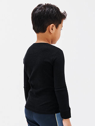 John Lewis Kids' Long Sleeve Thermal Top, Pack of 2, Black