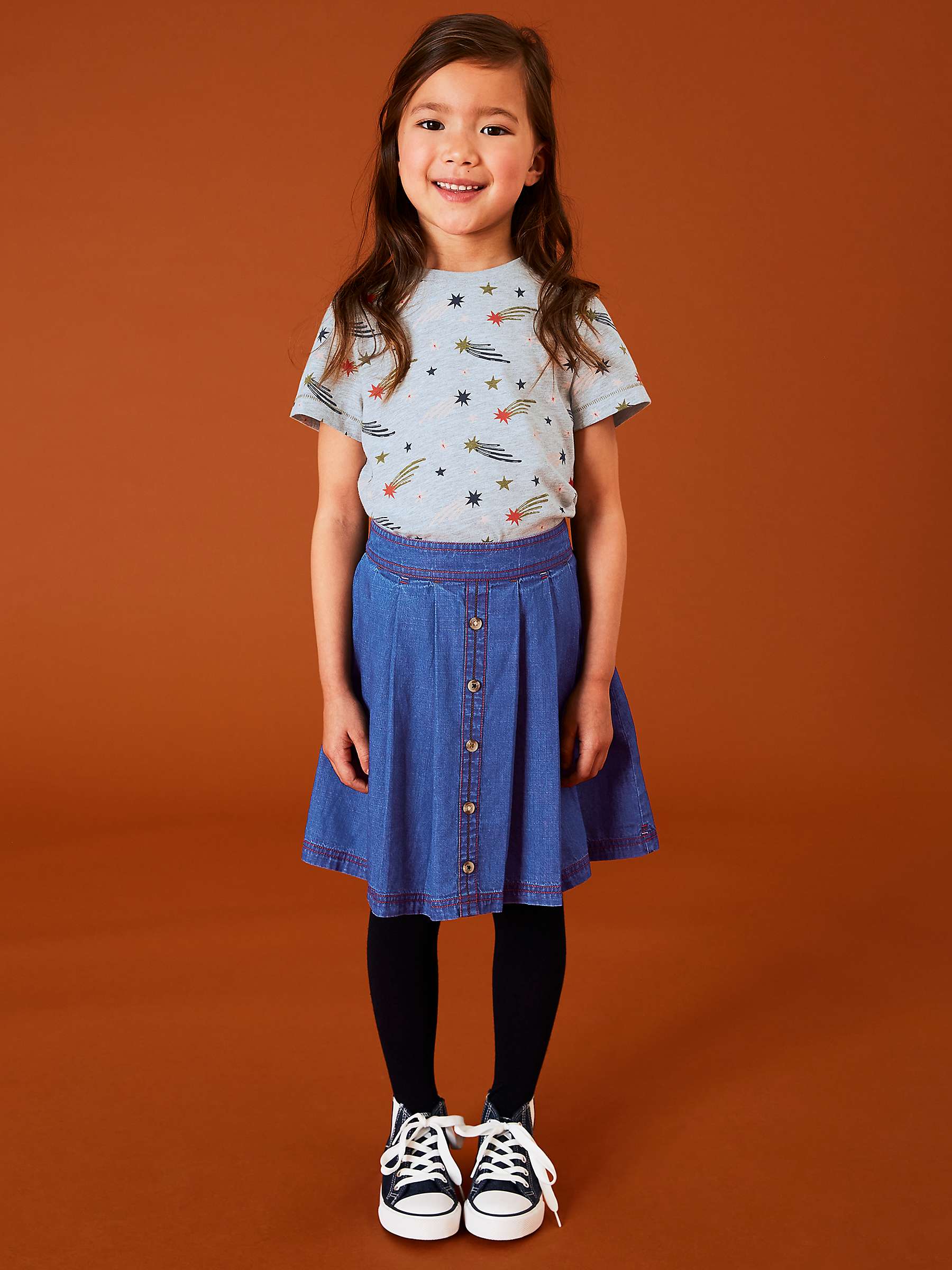 Buy White Stuff Kids' Nora Denim Skirt, Blue Online at johnlewis.com