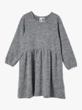 Cotton On Kids' Savannah Long Sleeve Dress, Fog Grey Marl