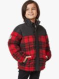 Cotton On Kids' Check Puffer Jacket, Red