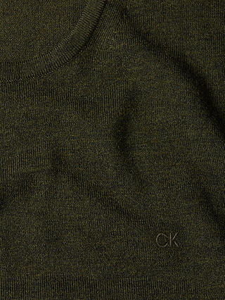 Calvin Klein Superior Wool Jumper, Dark Olive
