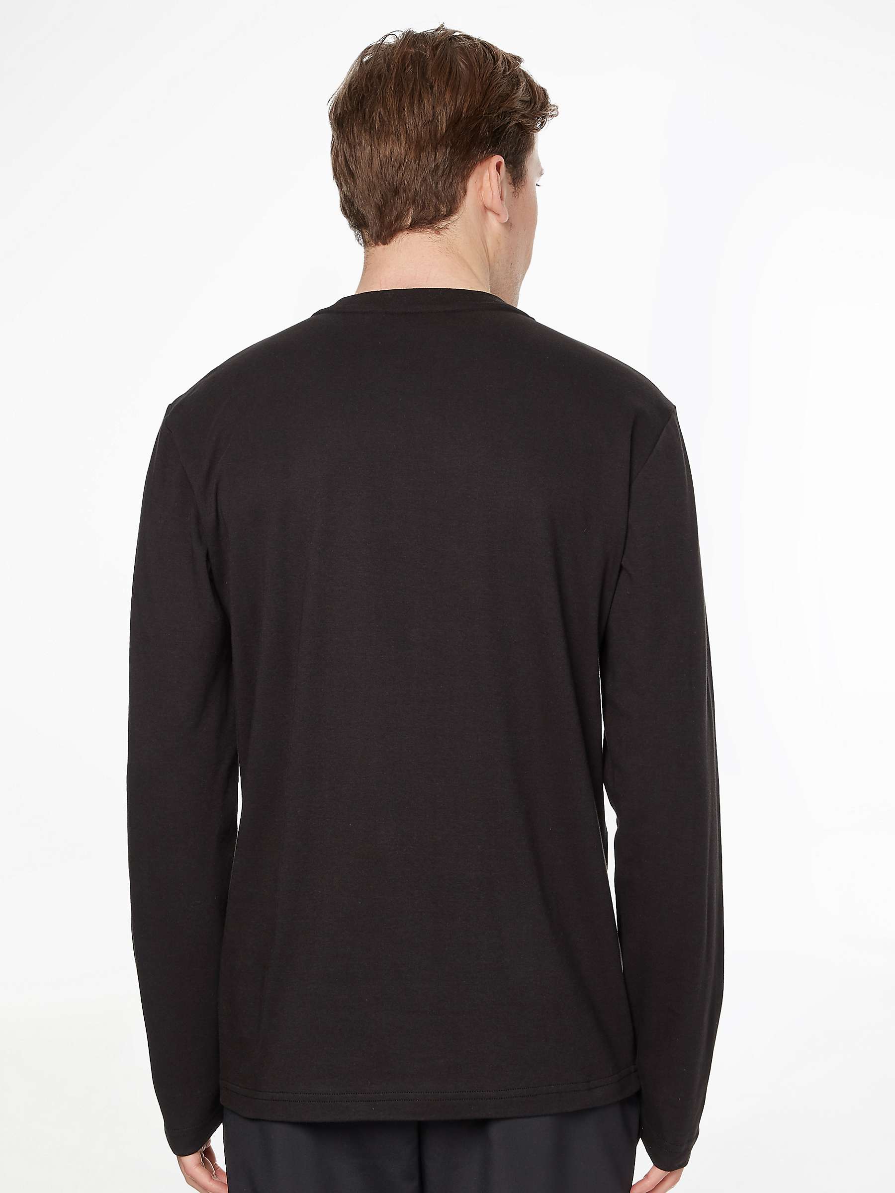 Buy Calvin Klein Interlocking Long Sleeve T-Shirt, CK Black Online at johnlewis.com