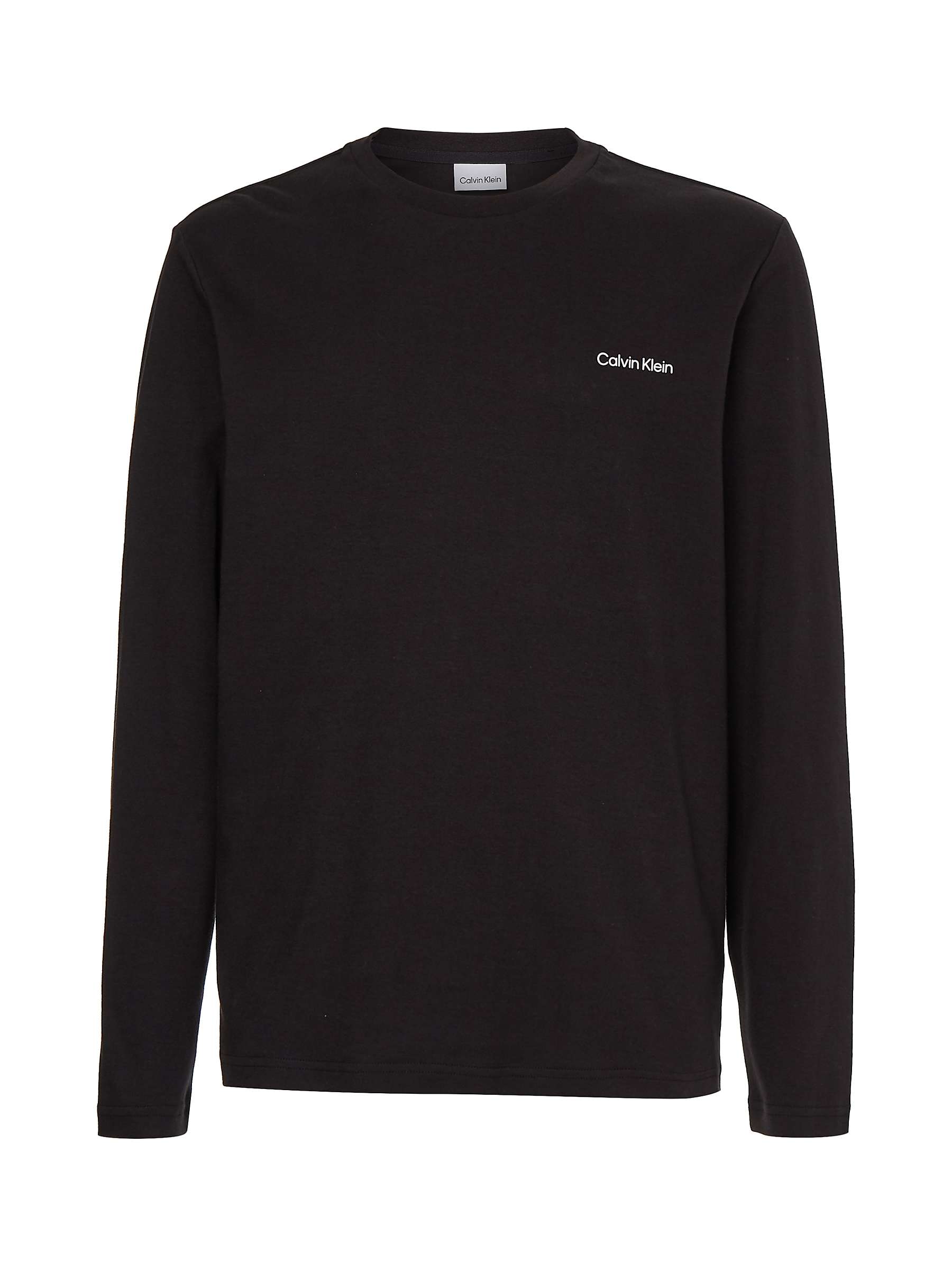 Buy Calvin Klein Interlocking Long Sleeve T-Shirt, CK Black Online at johnlewis.com