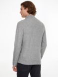 Calvin Klein Button Quarter Jumper, Light Grey Heather