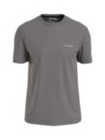 Calvin Klein Organic Cotton Micro Logo Interlock T-Shirt, Grey Asphalt