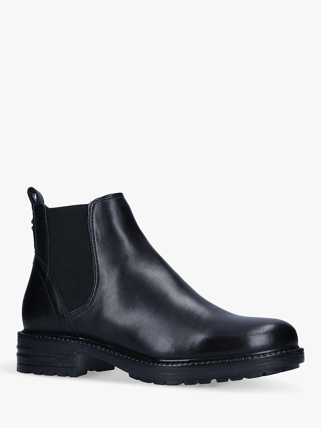 Buy Carvela Comfort Russ Leather Chelsea Ankle Boots, Black Online at johnlewis.com