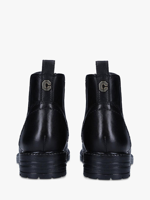 Carvela Comfort Russ Leather Chelsea Ankle Boots, Black