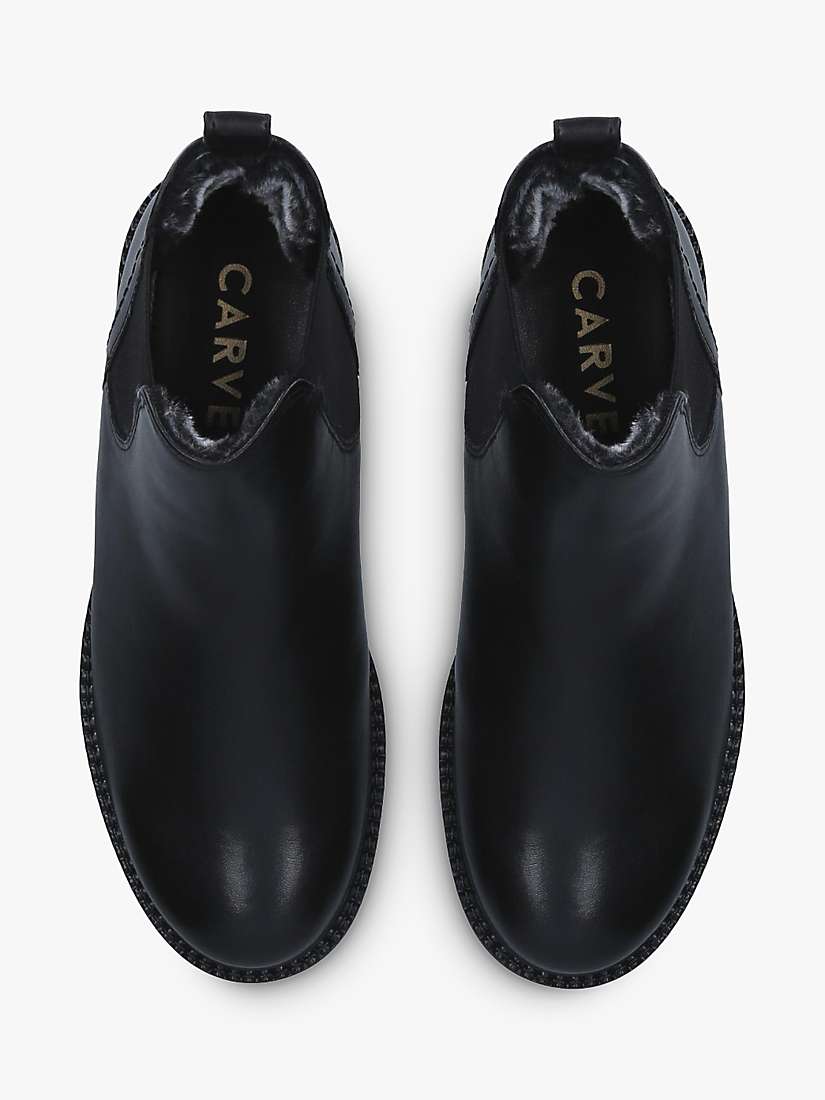 Buy Carvela Comfort Russ Leather Chelsea Ankle Boots, Black Online at johnlewis.com