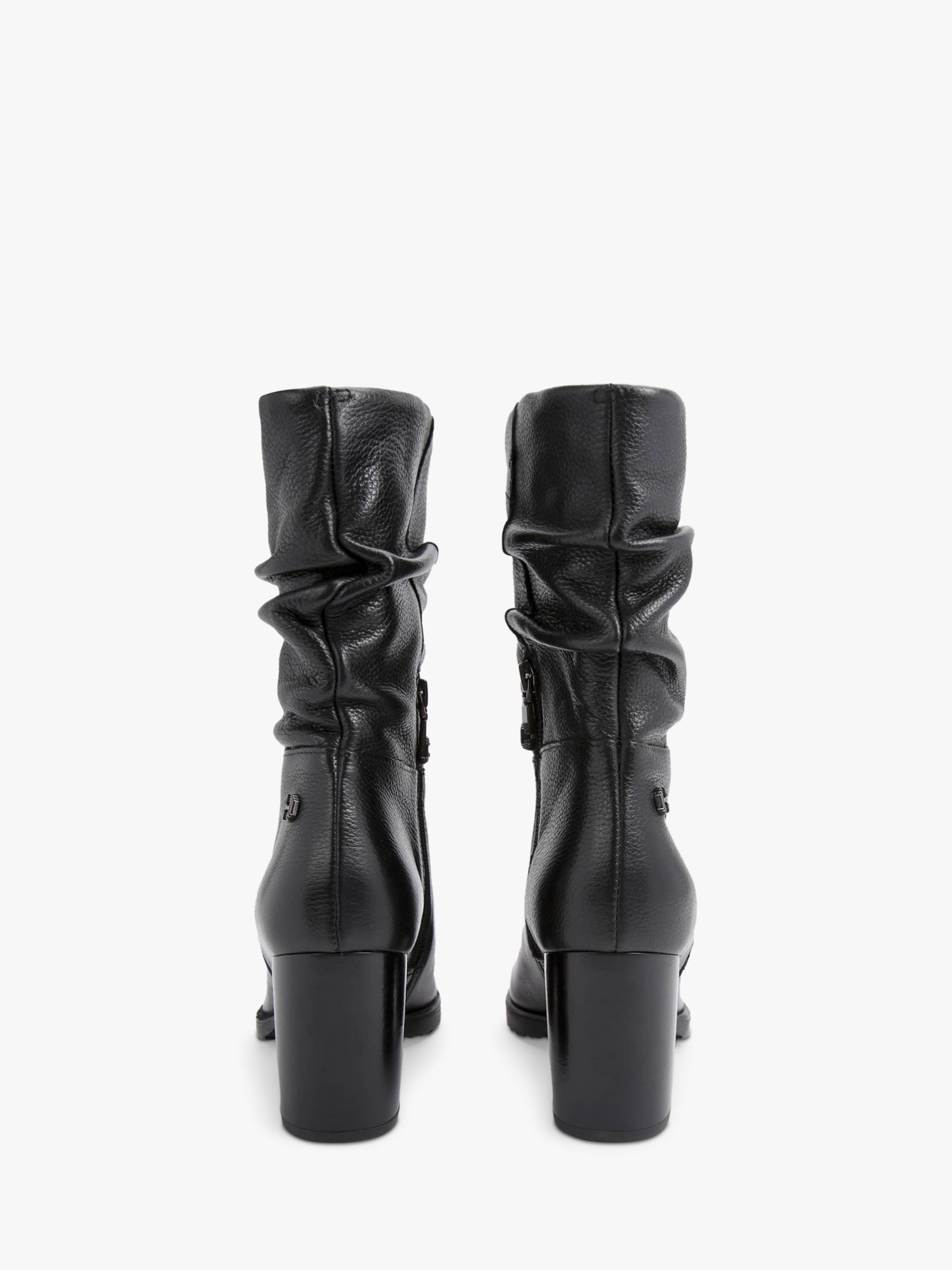 Carvela Slouch Leather Ankle Boots, Black at John Lewis & Partners