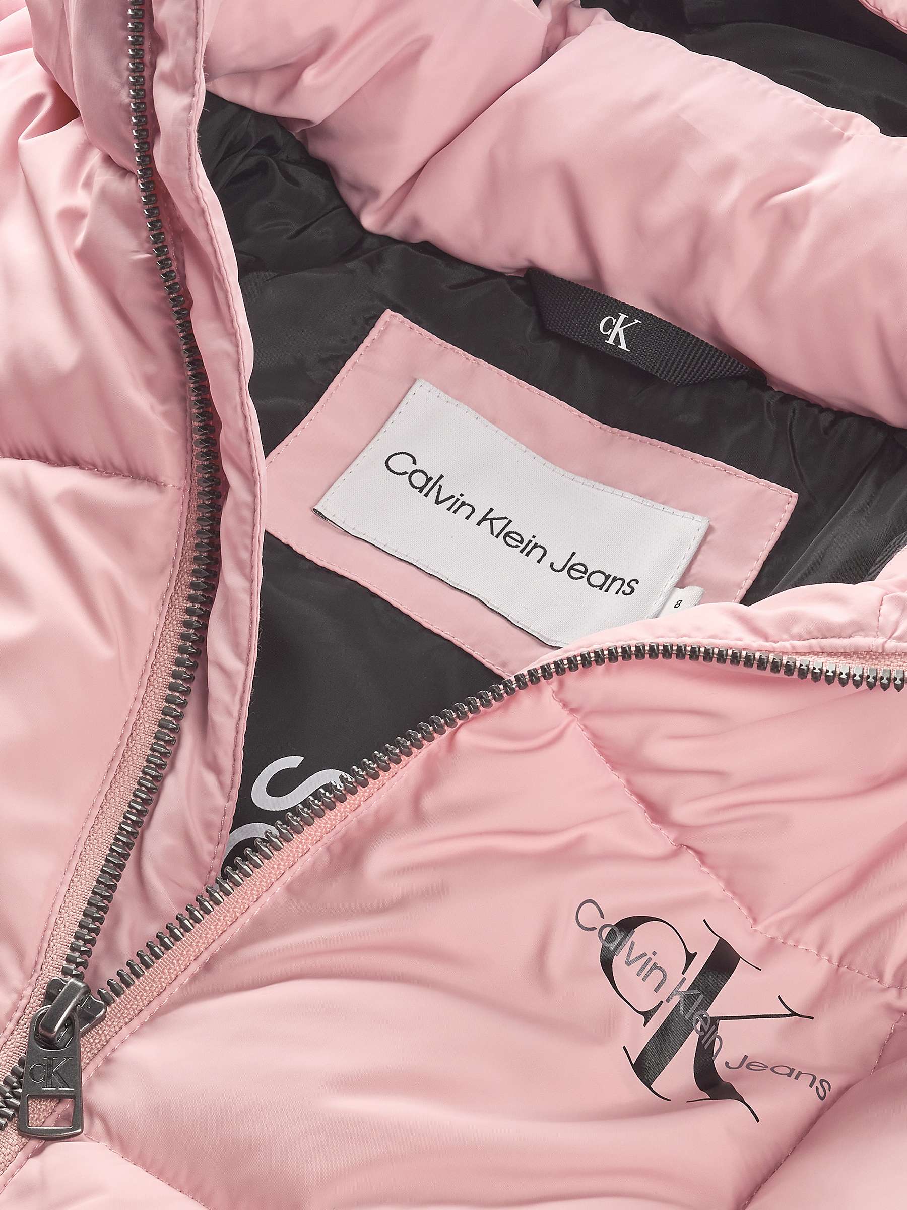 Buy Calvin Klein Kids' Chest Logo Quilted Puffer Jacket Online at johnlewis.com
