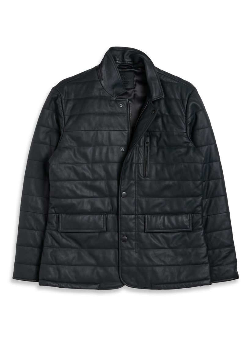 Rodd & Gunn Ashwell Leather Jacket, Onyx, XS