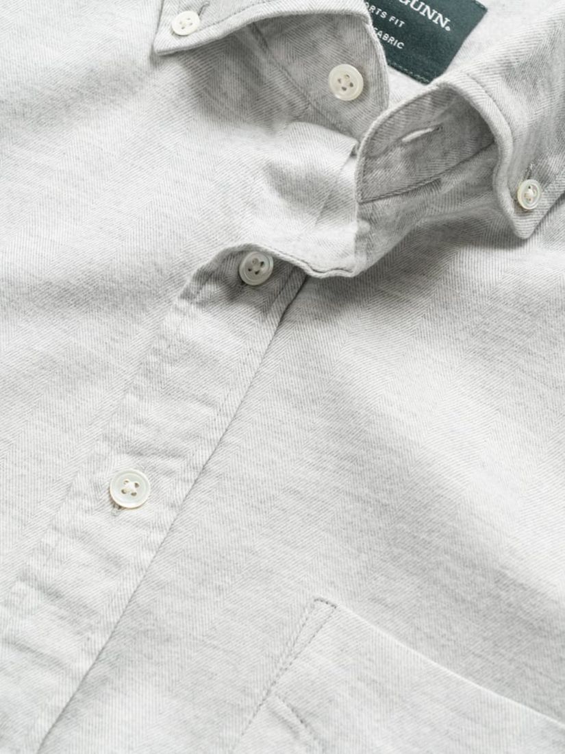 Rodd & Gunn Barhill Long Sleeve Sports Fit Cotton Blend Shirt, Ash, XS
