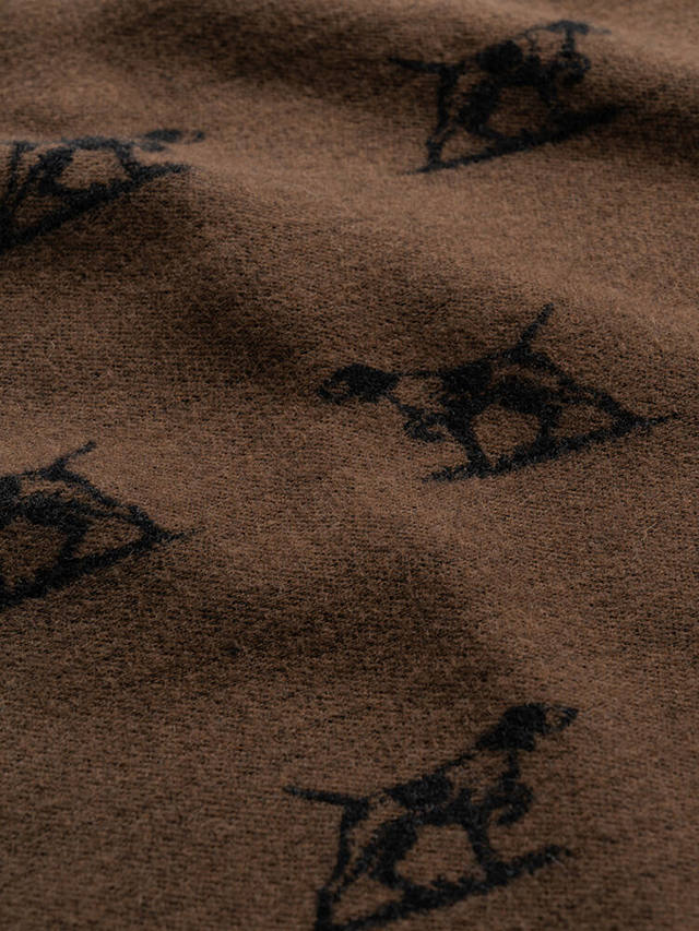 Rodd & Gunn Gunner Logo 100% Wool Scarf, Terra Antracite