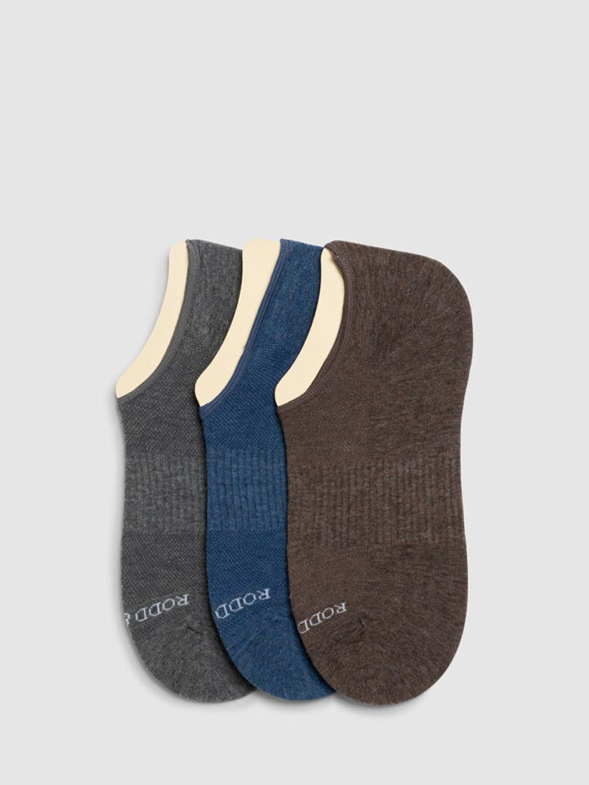 Rodd & Gunn Edgecumbe No-Show Liner Socks, Pack of 3