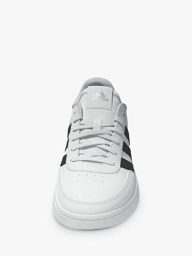 adidas Breaknet 2.0 Court Shoes, White/Black/Silver Metallic, Wht/Blk/Silver Met.