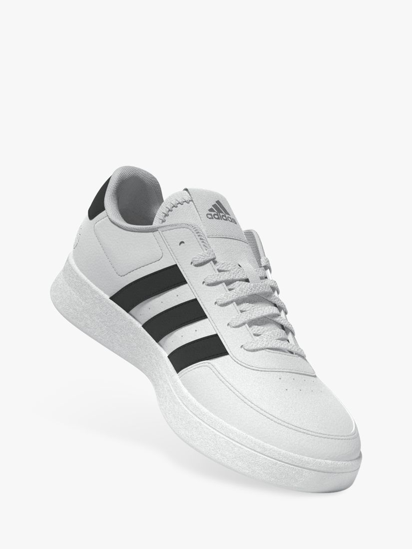 adidas Breaknet 2.0 Court Shoes, White/Black/Silver Metallic