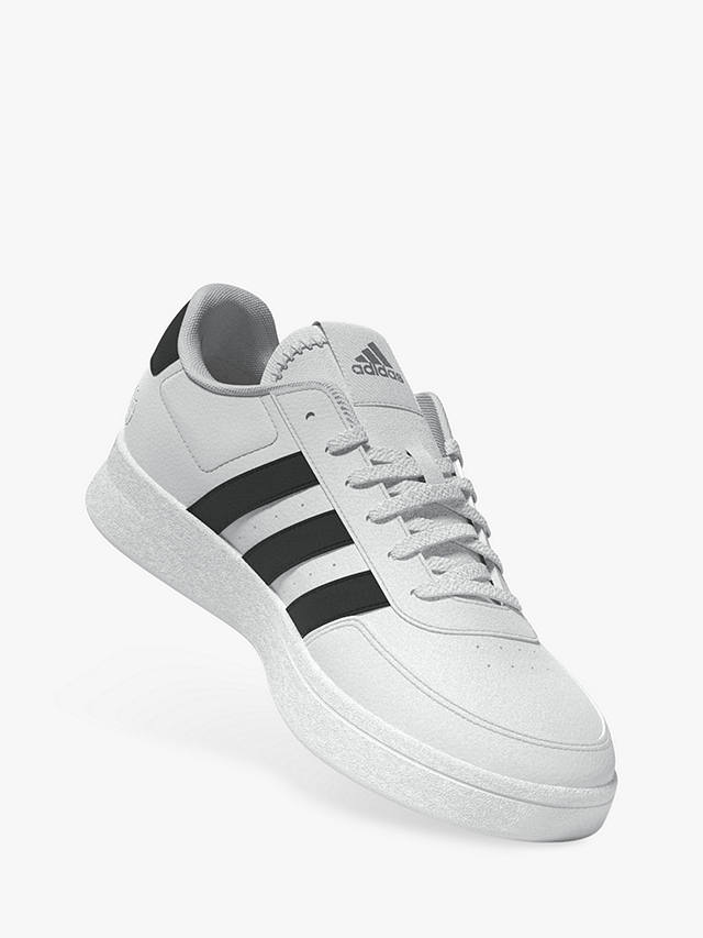 adidas Breaknet 2.0 Court Shoes, White/Black/Silver Metallic, White ...