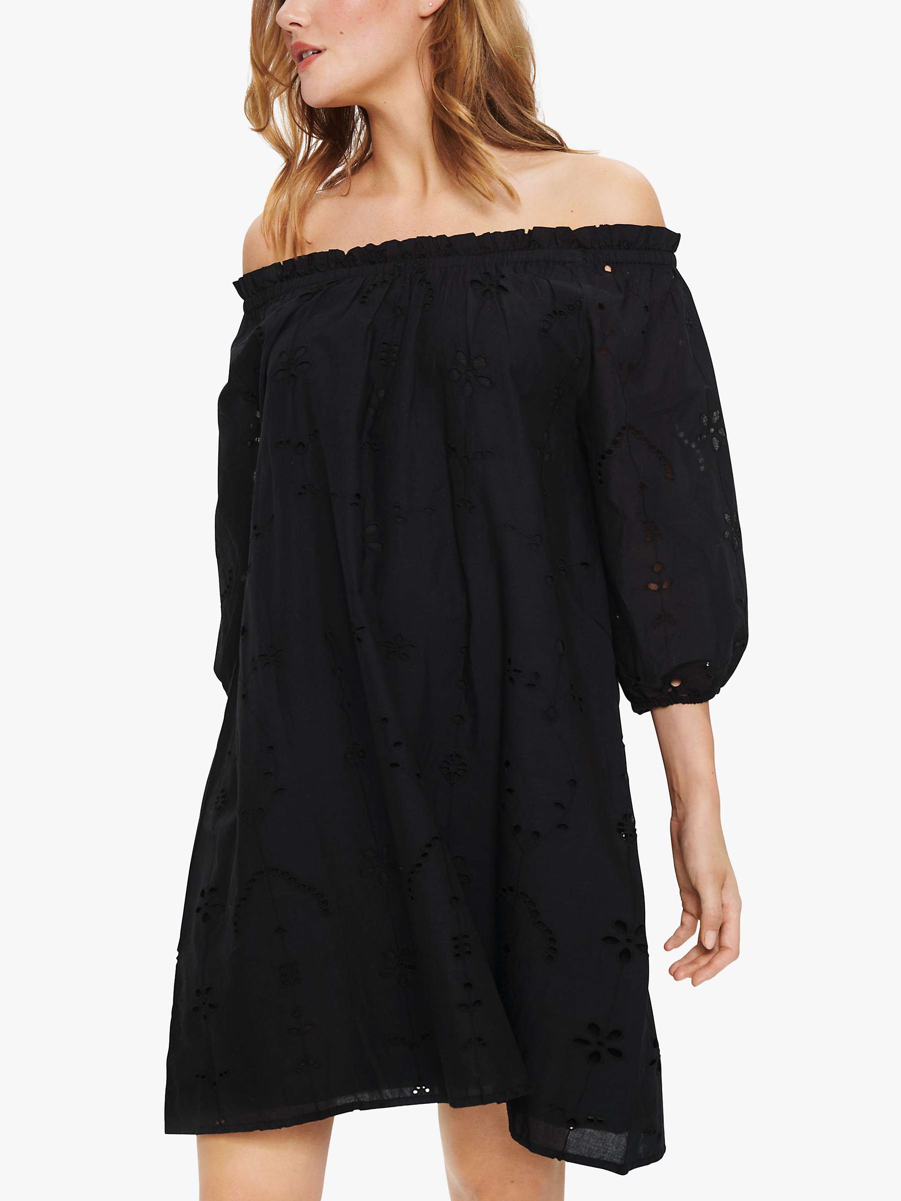 Buy Saint Tropez Nelik Floral Lace Mini Dress, Black Online at johnlewis.com