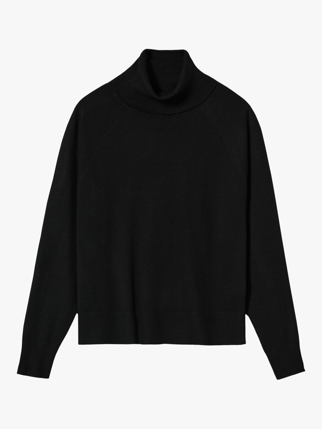 Mango Lucasc Roll Neck Jumper, Black