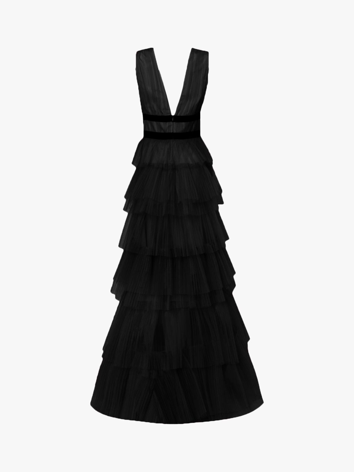 True Decadence Tulle Maxi Dress, Black at John Lewis & Partners