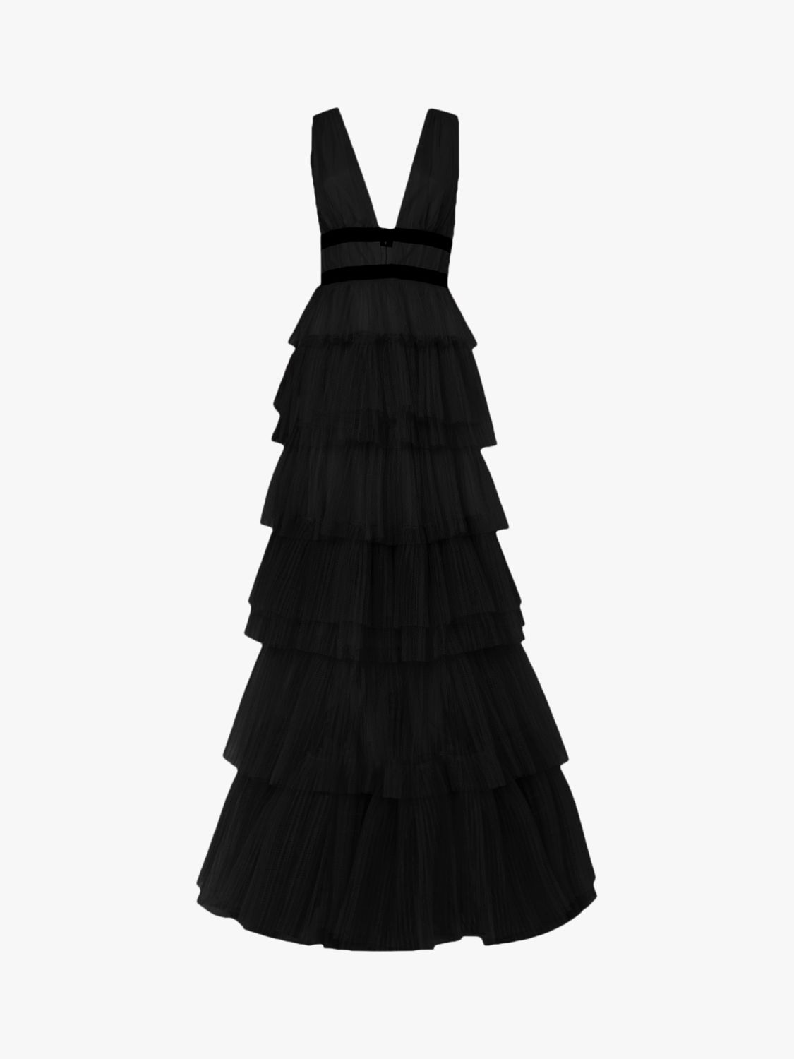 True Decadence Tulle Maxi Dress, Black, 6