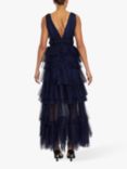 True Decadence Tiered Tulle Maxi Dress, Dark Navy