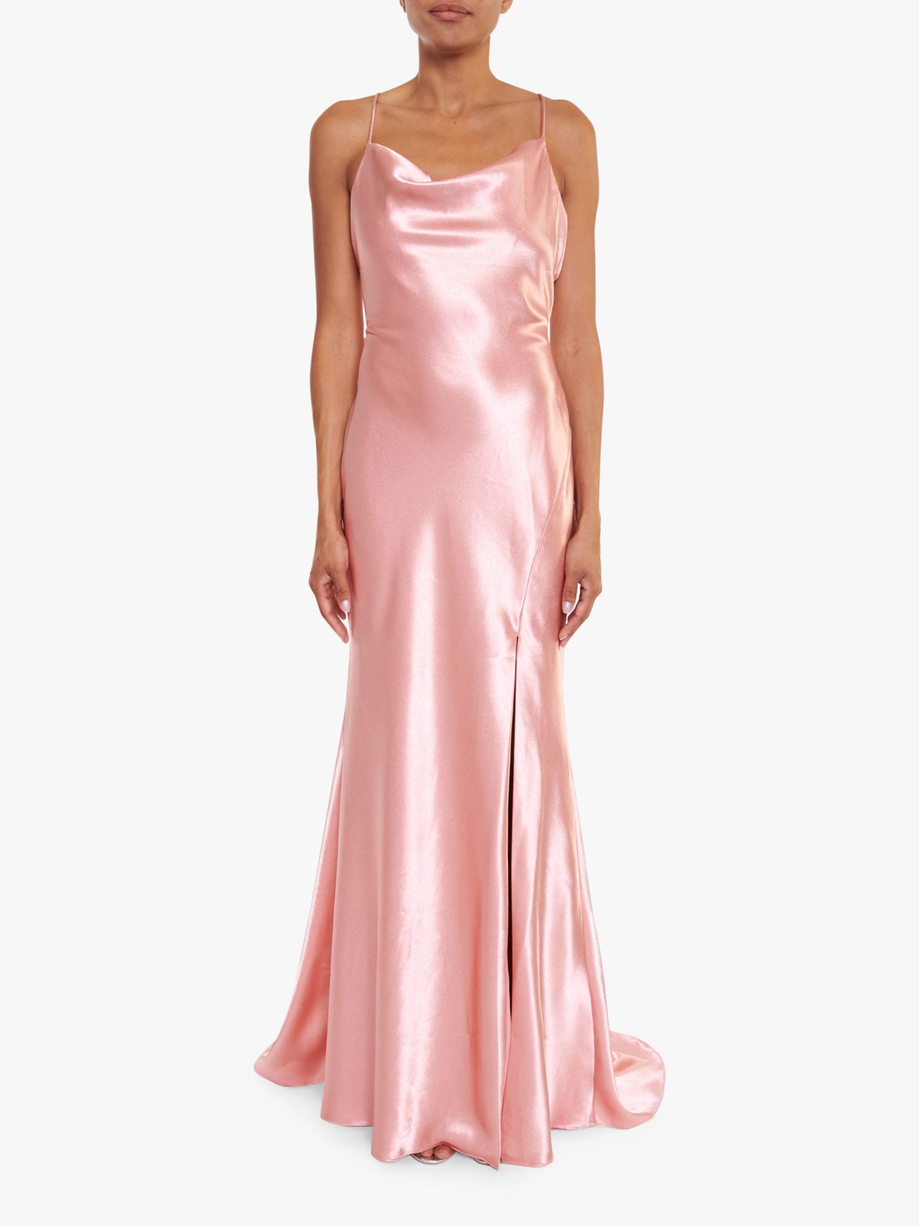 Pink Silk Satin Dress