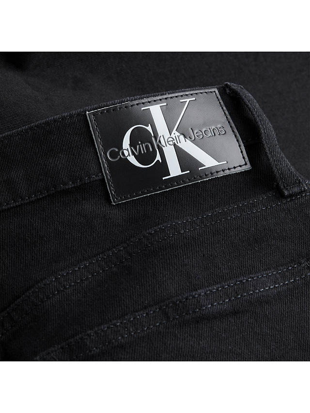 Calvin Klein Mom Fit Cropped Jeans, Black Denim Rinse