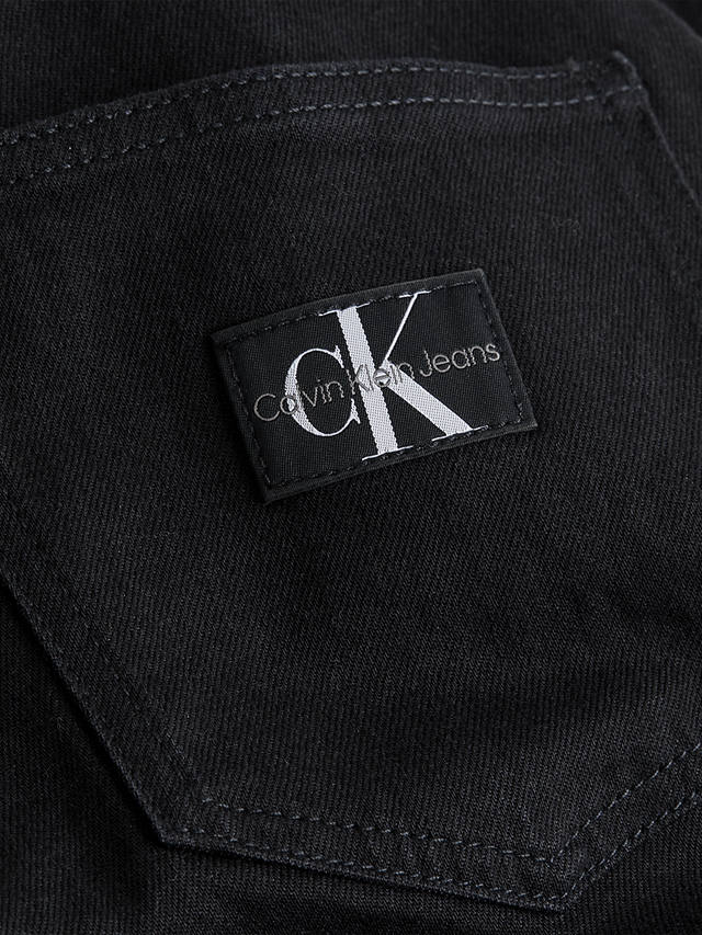 Calvin Klein Mom Fit Cropped Jeans, Black Denim Rinse
