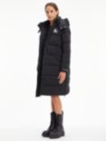 Calvin Klein Longline Hooded Puffer Jacket, Ck Black