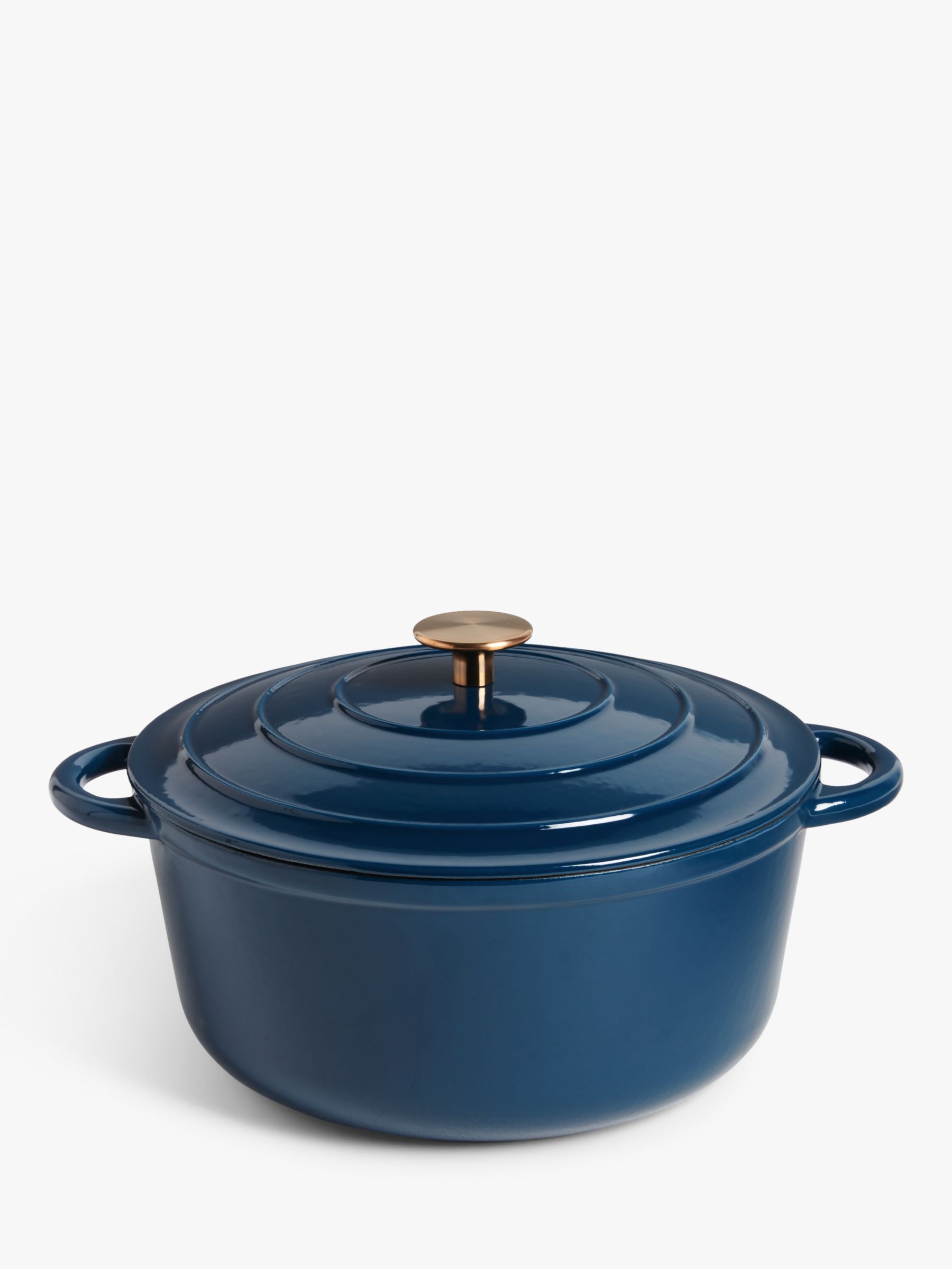 Shallow Casserole Pot with Lid, Cast Iron Enamel Pot, 32CM Paella Pot,  Non-Stick Cooking Pot, Dutch Oven, Cooking Pot (Color : Blue)