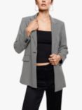 Mango Charlotte Houndstooth Blazer, Black